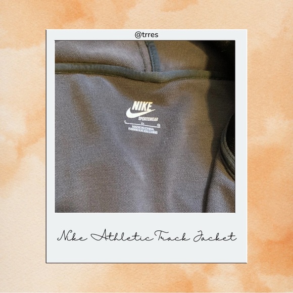 Men’s Nike Grey and Orange Athletic Track Jacket, Size Large - Picture 2 of 5